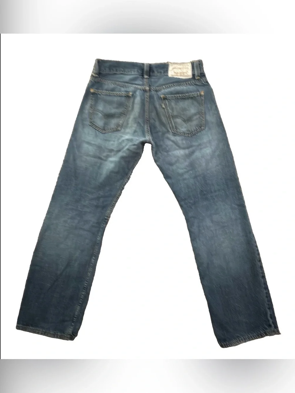 Levi's 539 Eco Vintage Straight Jeans Men's 31x30 Distressed Blue White Tab